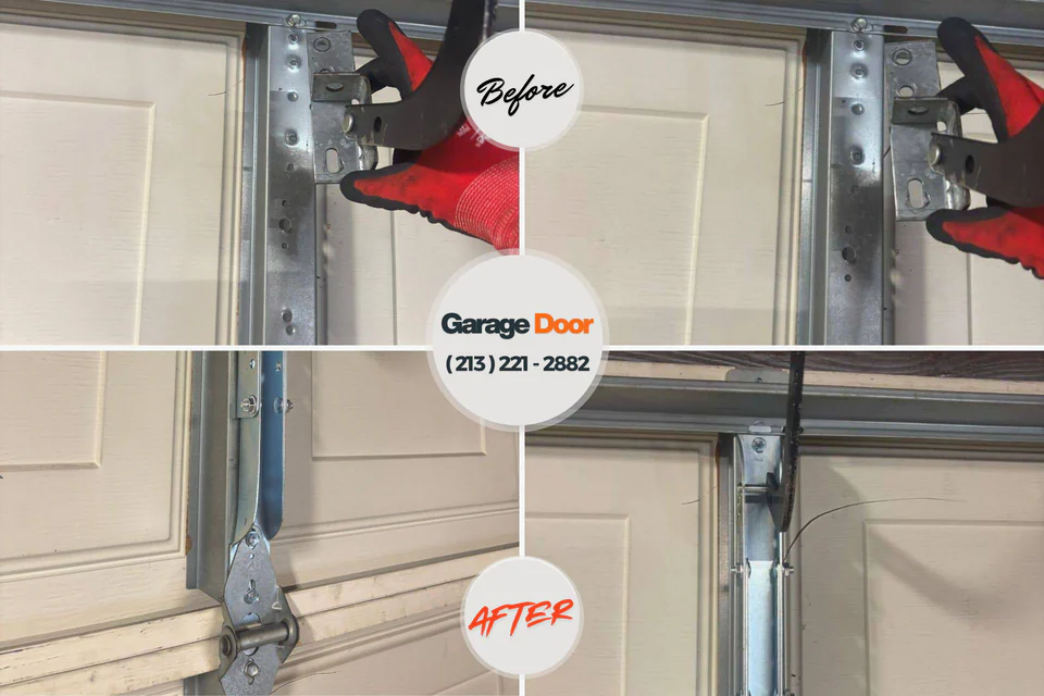 Before and after: garage door repair Browns Mills, NJ